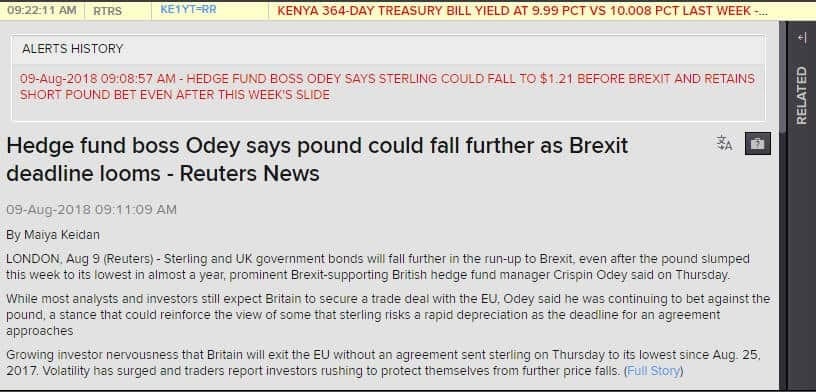 GBPUSD headlines today